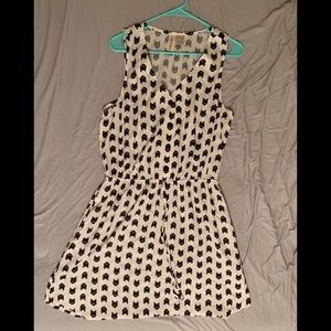 Drawstring Sleeveless Cat Dress